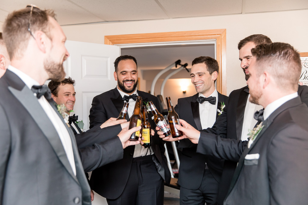 a quick toast before the ceremony