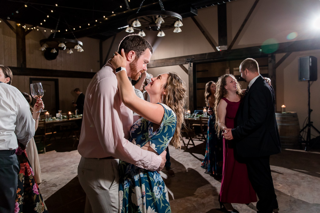 wedding guests spreading their love on the dance floor