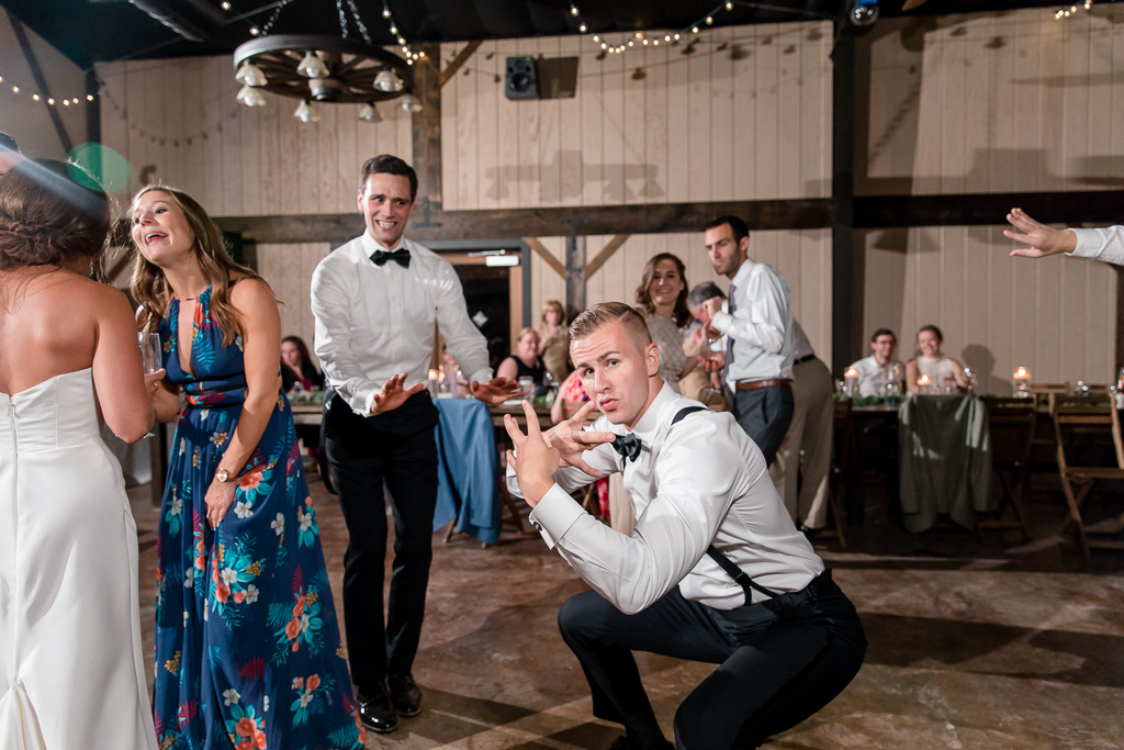 groom and best man's hilarious dance moves