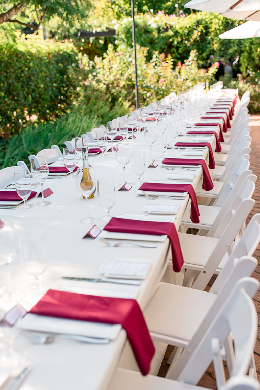 outdoor long table set up