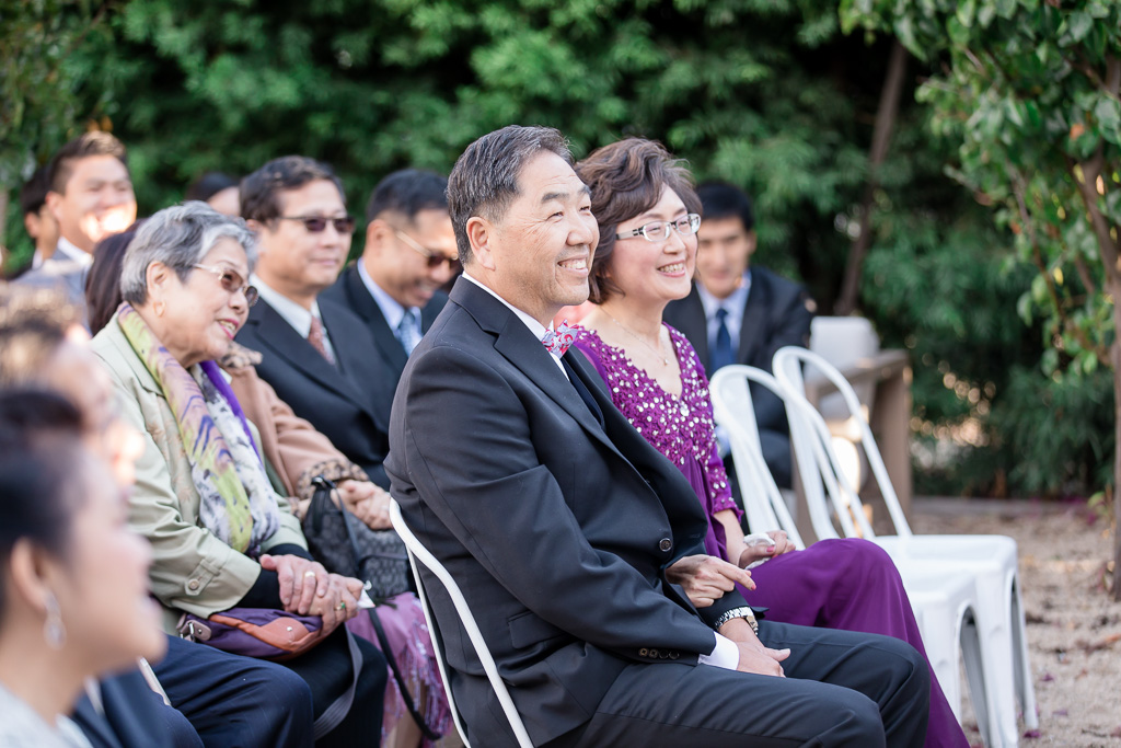 parents of the bride at the ceremony