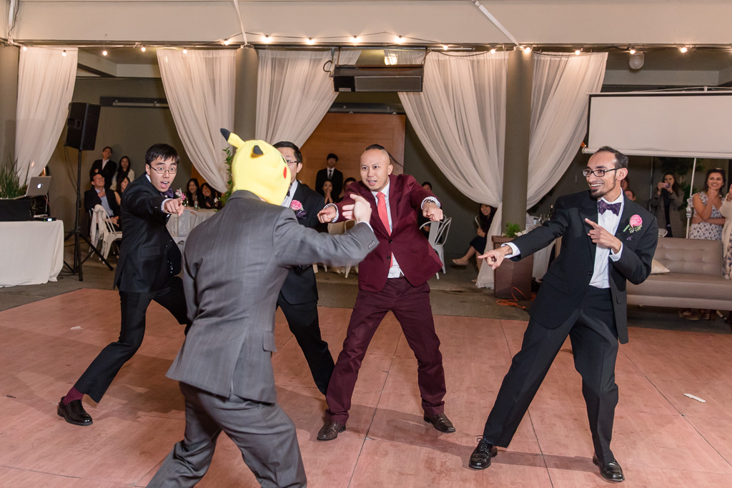 groomsmen surprise flash mob