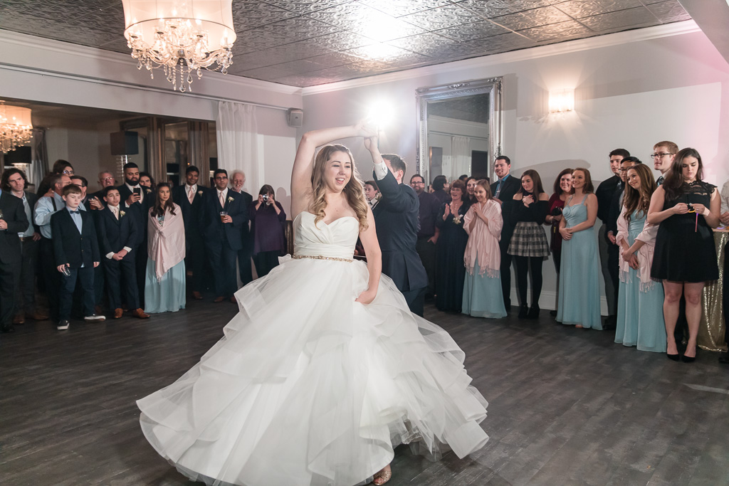 a twirl during the first dance