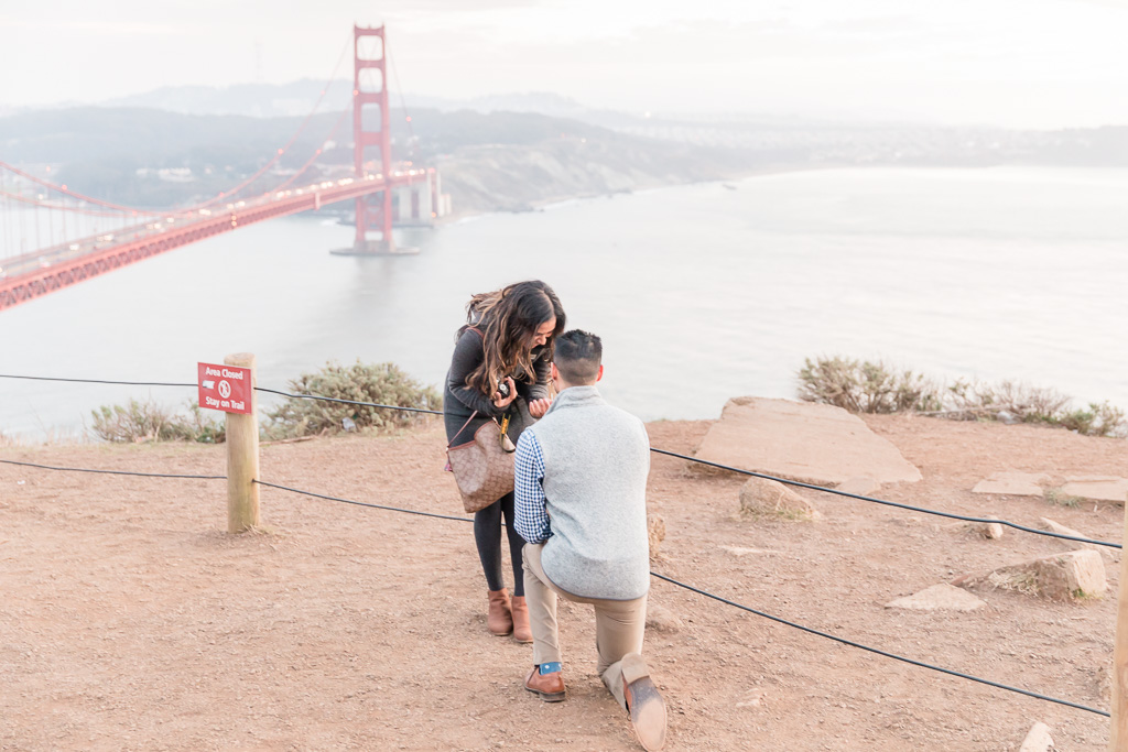 he proposed in front of the golden gate bridge