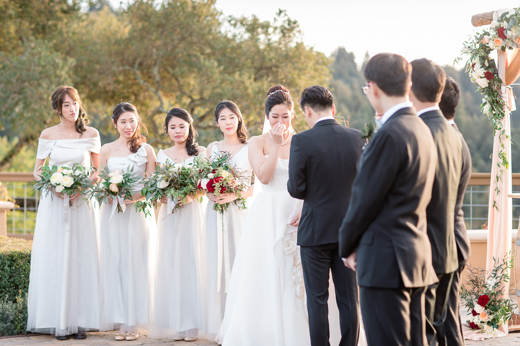 bride got emotional when groom read his vows