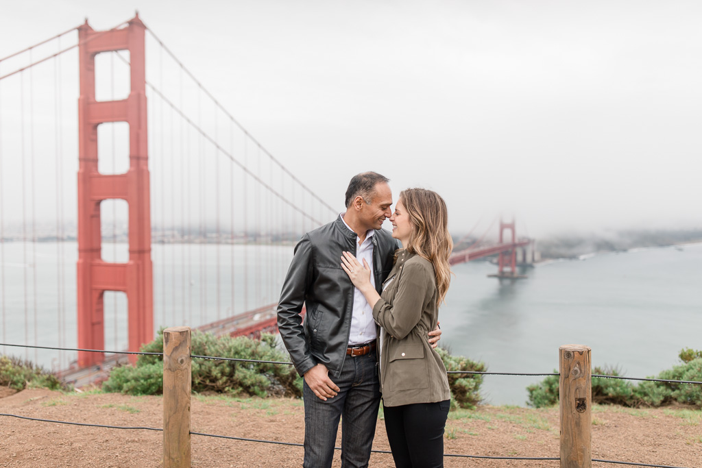 our lovely couple are engaged on the top of the iconic golden gate bridge