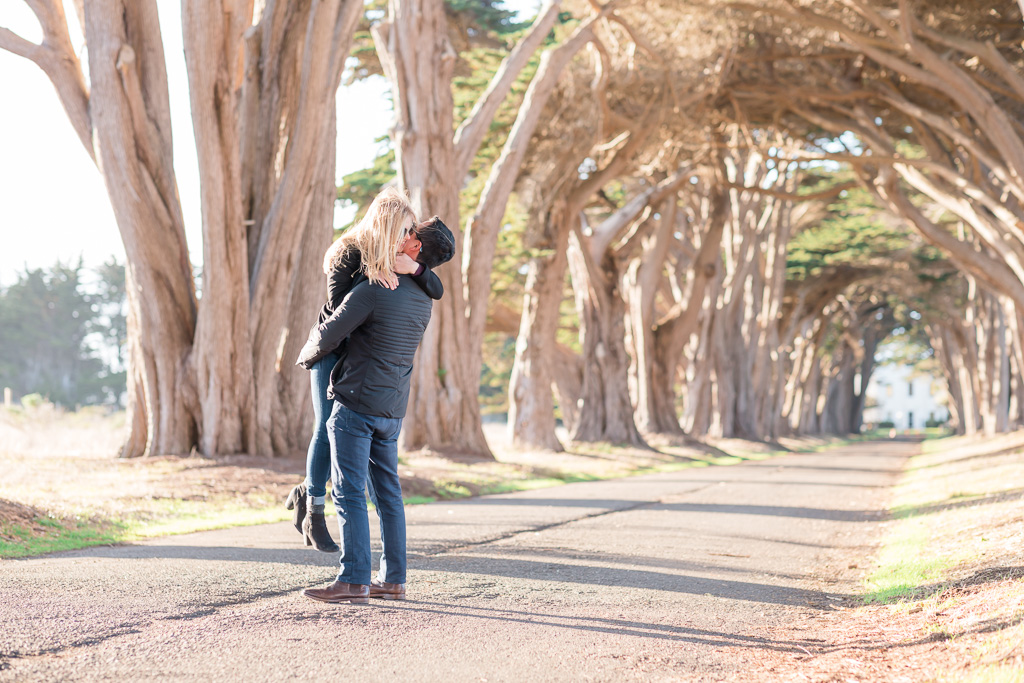 candid moment after the Point Reyes surprise proposal