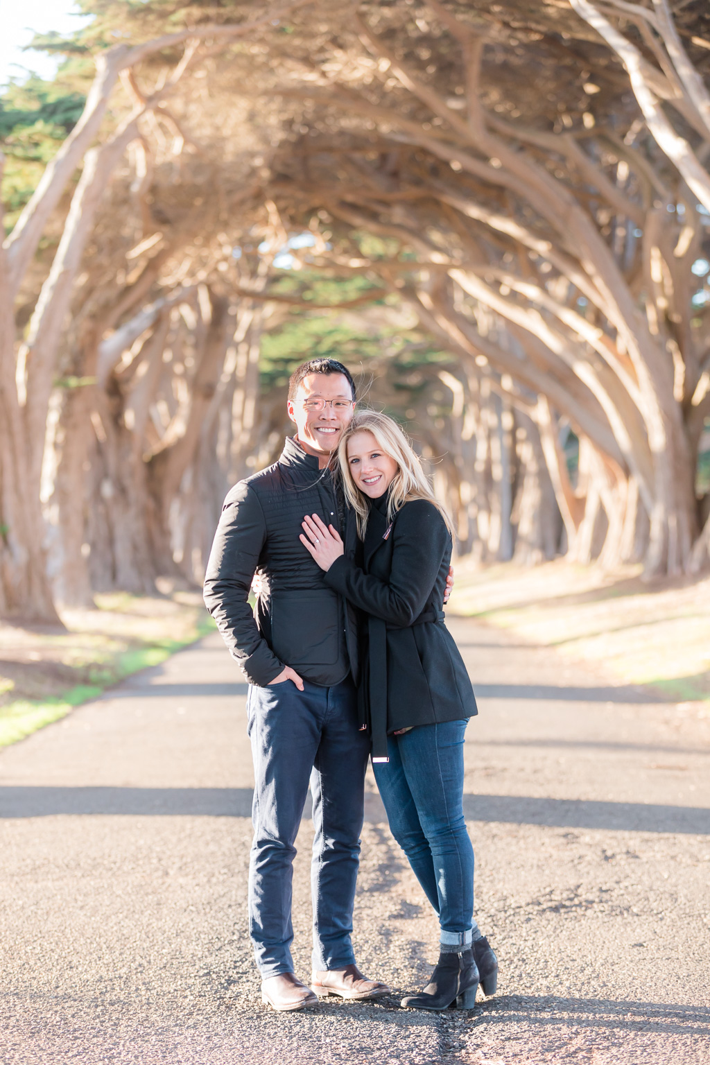 they got engaged under the cypress arch