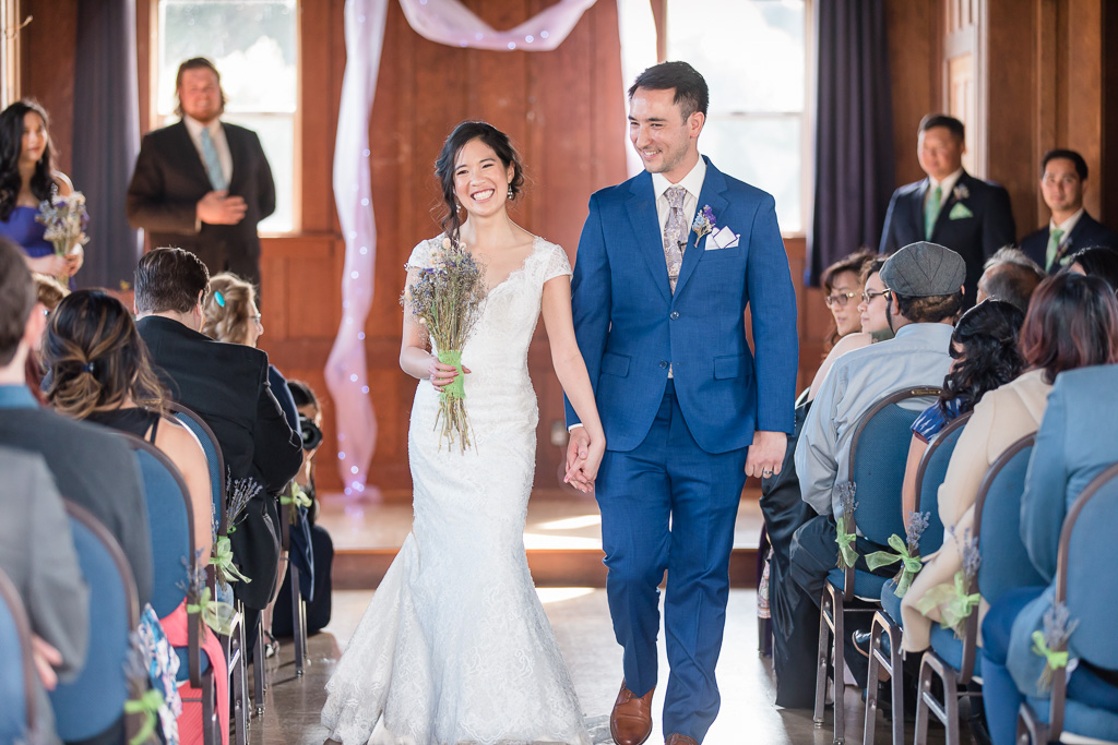 walking down the aisle as newlyweds