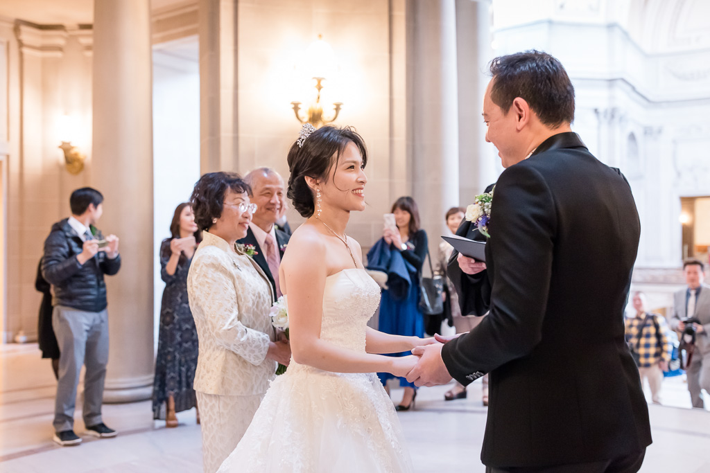 wedding ceremony at San Francisco City Hall