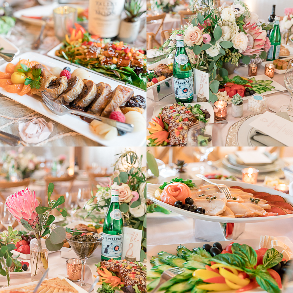 Russian style wedding reception - it's a feast and everything is eyecandy!