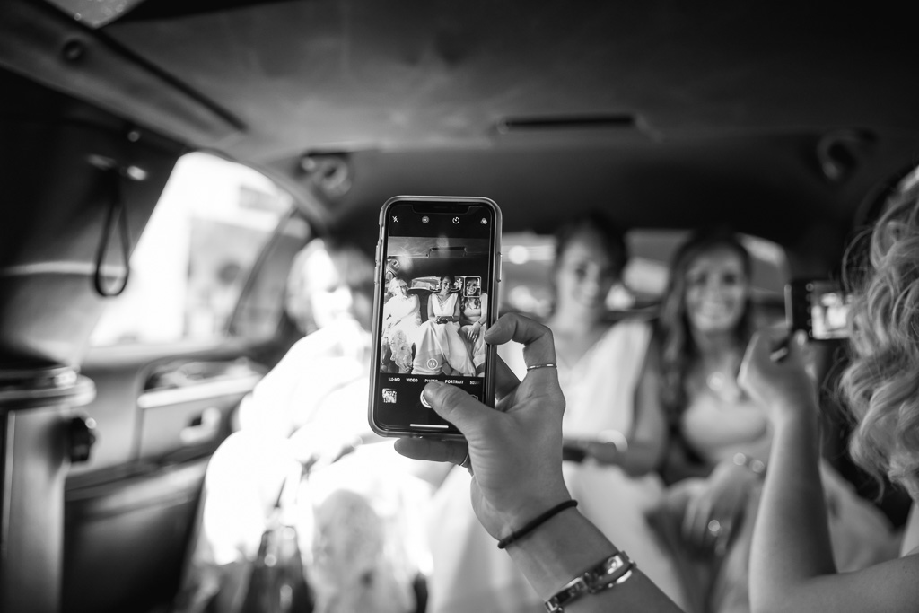 an iPhone moment in the limo
