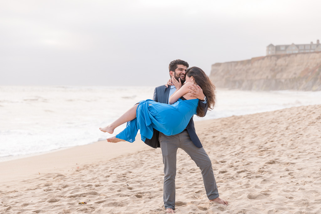 engagement photo session at Pelican Point Beach