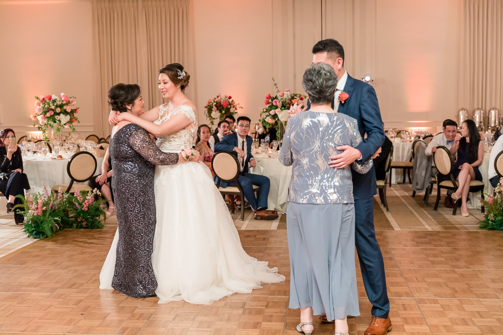 mother-daught and mother-son combo dance together