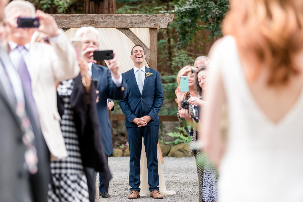 deer park villa wedding ceremony - the magical moment when the groom sees his bride