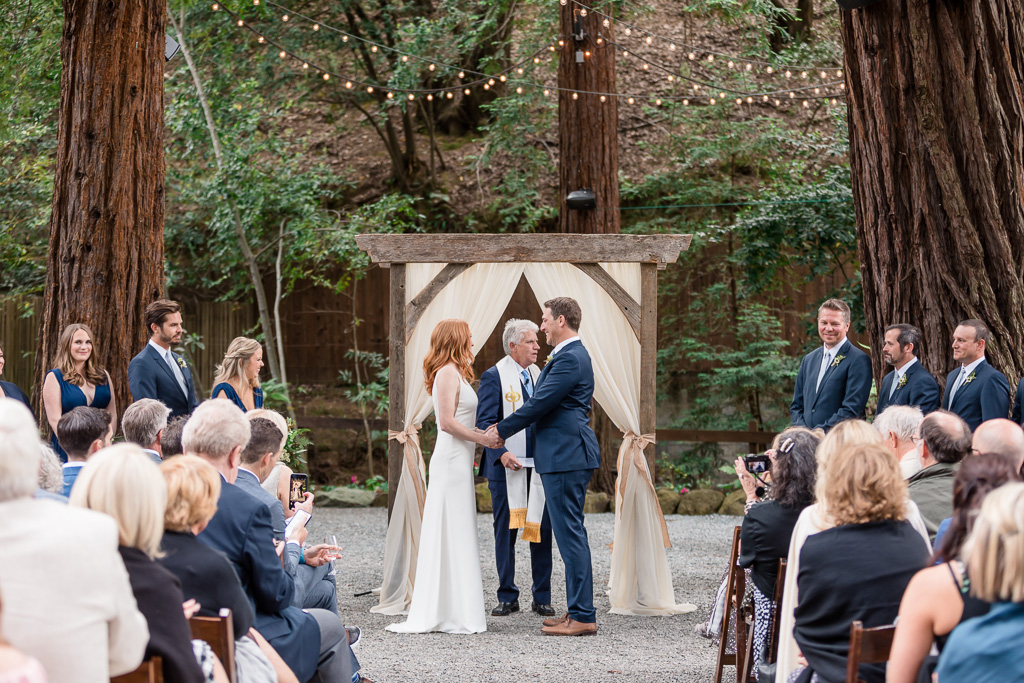 deer park villa outdoor wedding ceremony