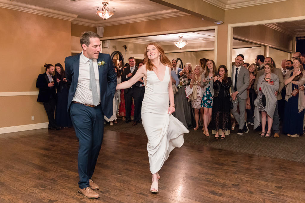 bride and groom owning the dance floor
