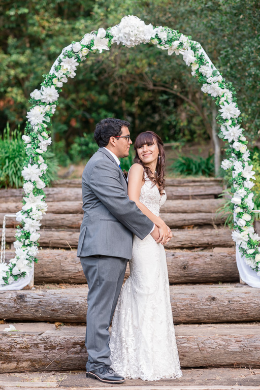 DIY arch for a San Jose garden wedding