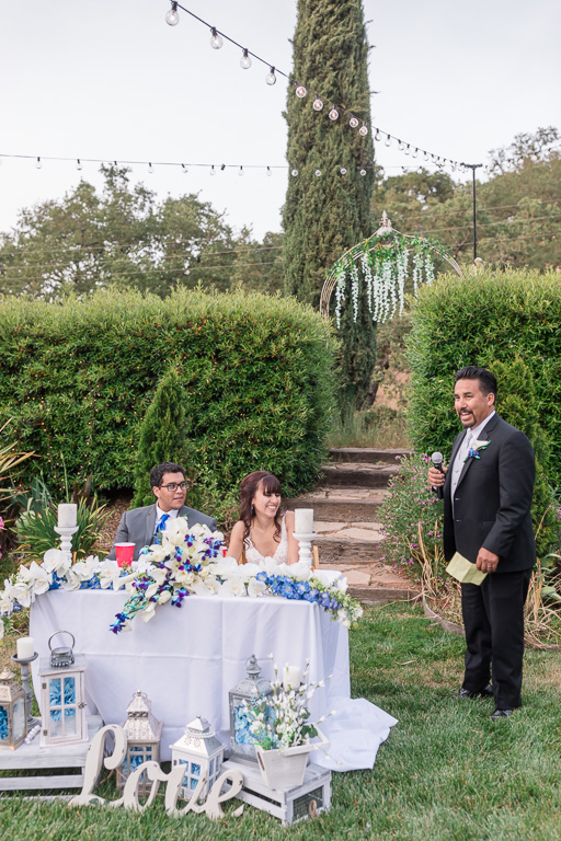 San Jose garden outdoor wedding reception
