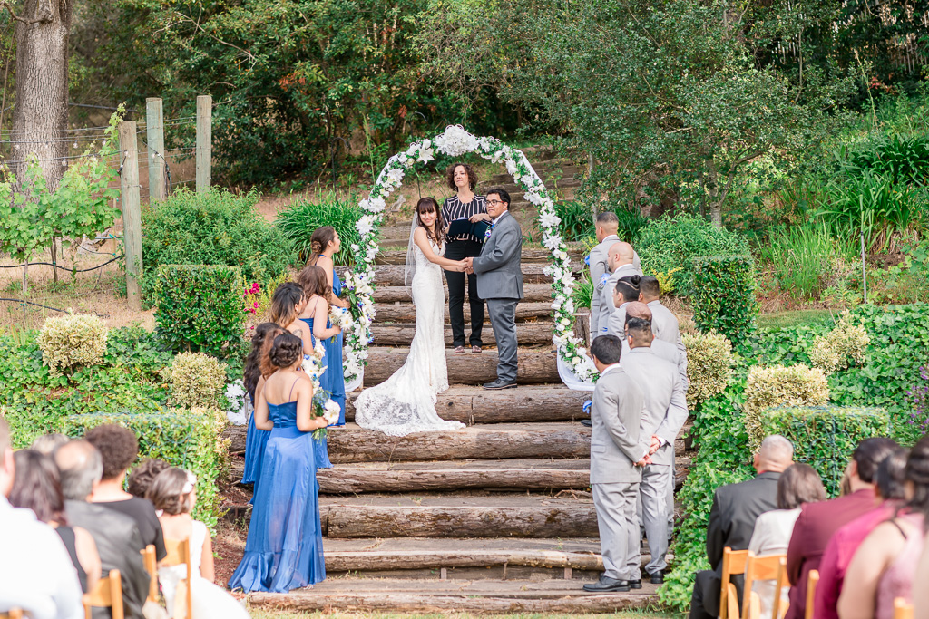 beautiful DIY garden wedding ceremony
