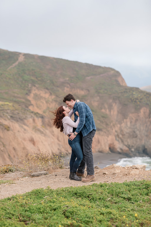 Mori Point engagement photo in Pacifica