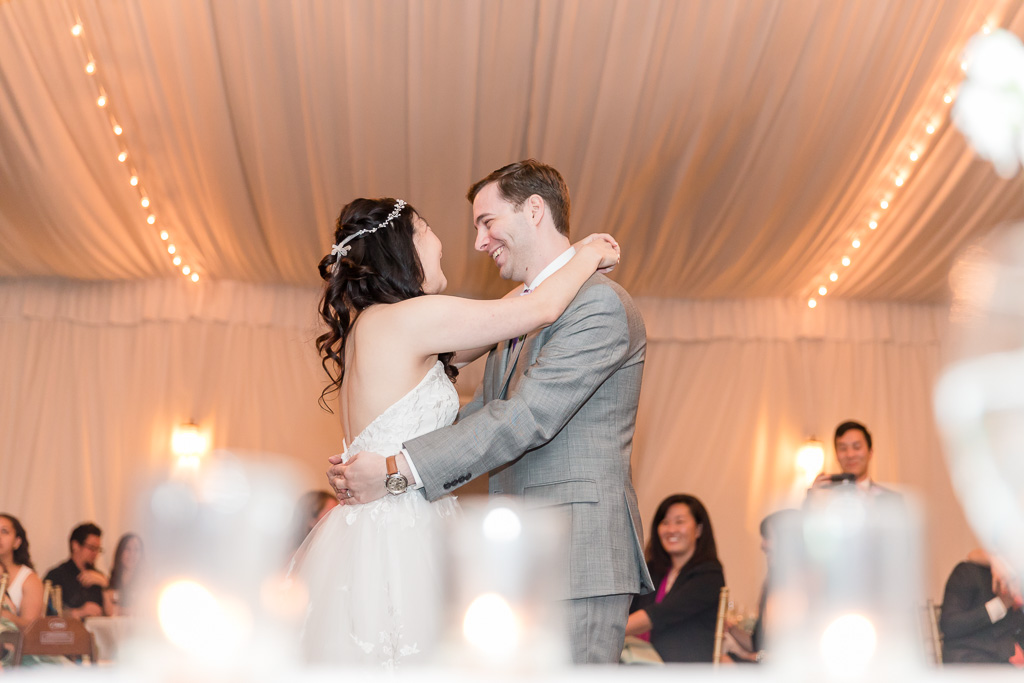 a romantic newlywed first dance
