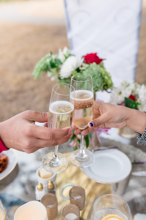 a toast by the couple who just got engaged
