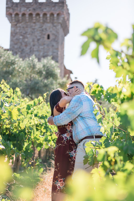 a sweet surprise engagement at Castello di Amorosa