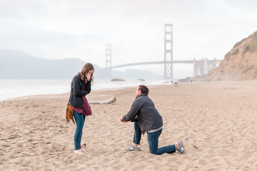 baker beach surprise marriage proposal
