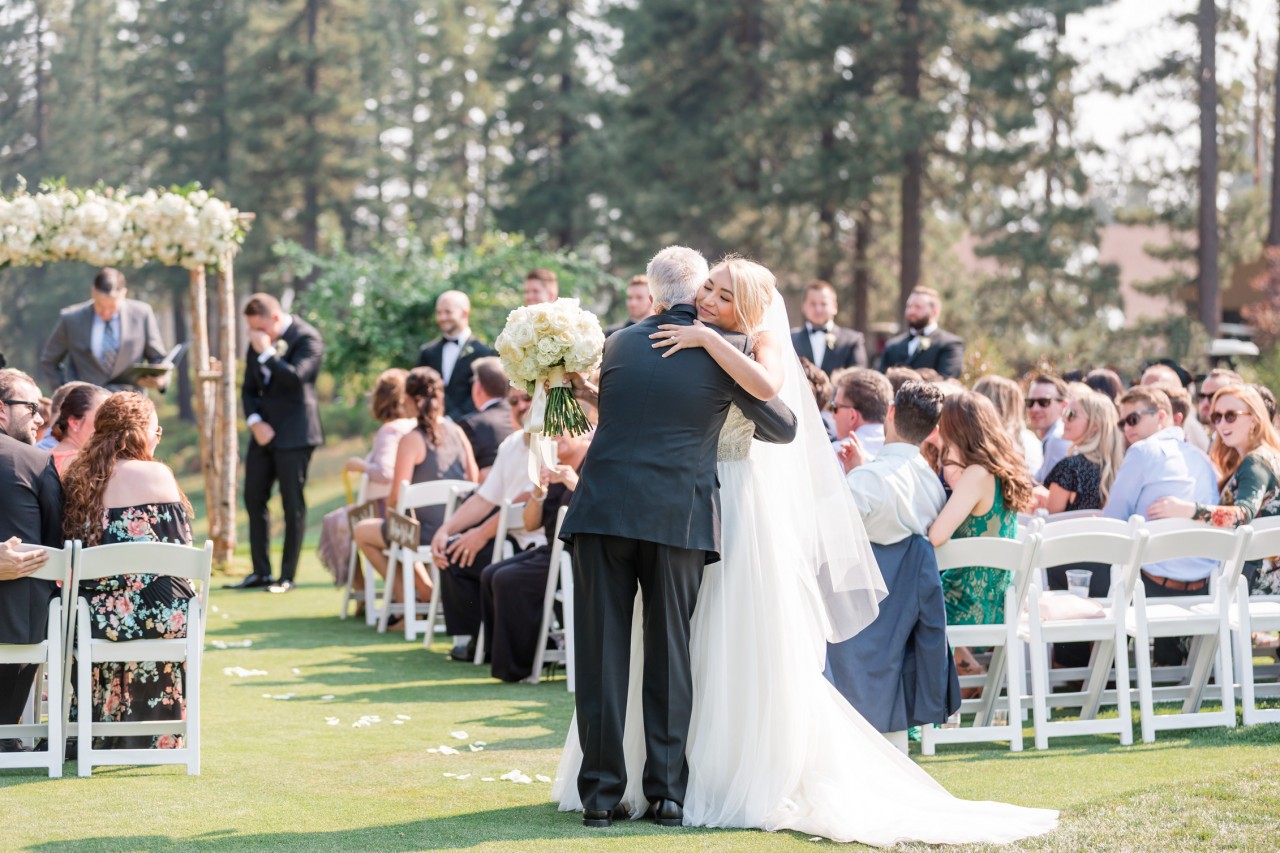 Chateau at Incline Village emotional wedding ceremony photo