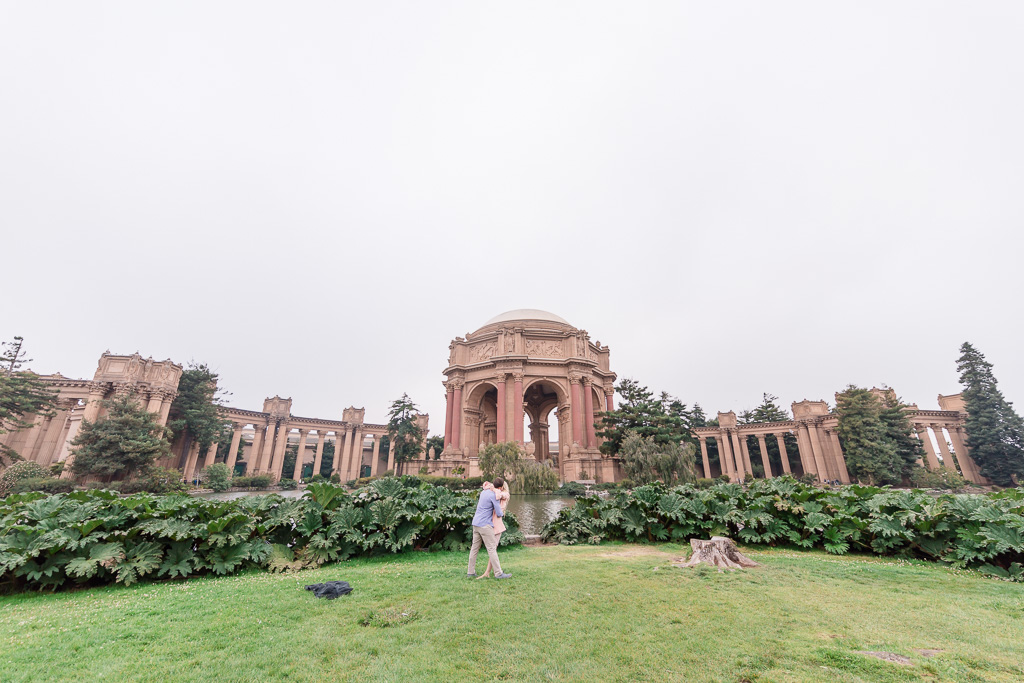 surprise proposal in front of the most stunning architecture in San Francisco
