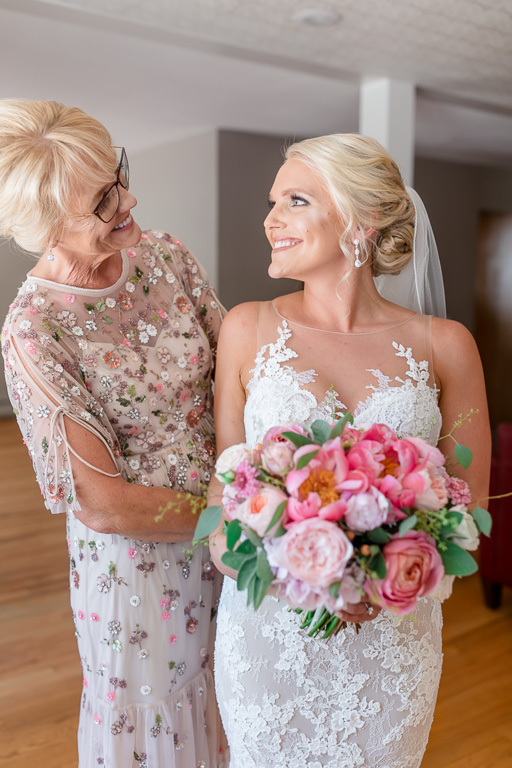 sweet photo of the bride and her mom
