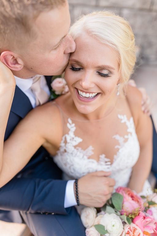 gorgeous wedding couple close-up at Puyallup