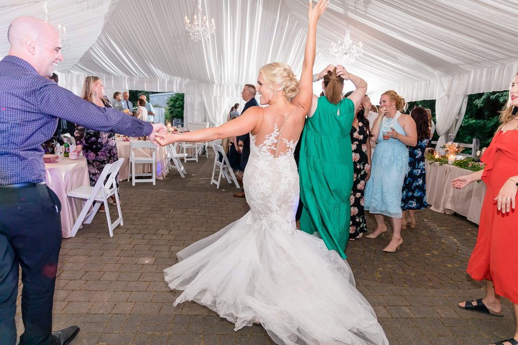 bride twirling on the dance floor