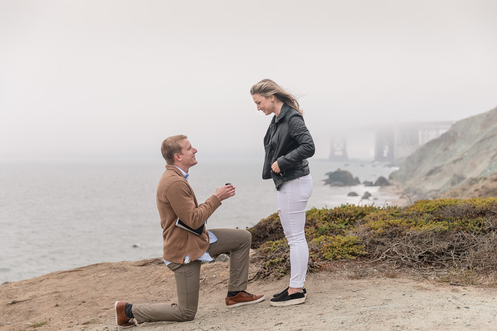foggy San Francisco surprise marriage proposal