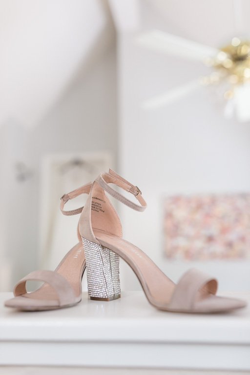 elegant nude blush wedding shoes