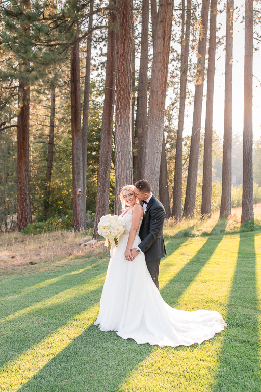 Lake Tahoe wedding portrait in a dreamy magical forest
