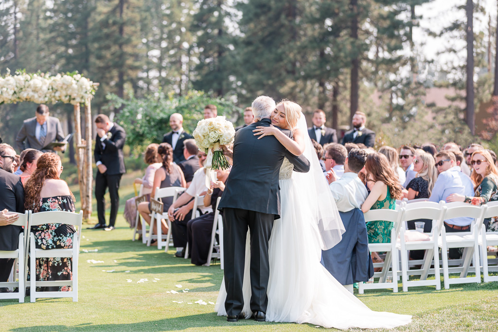 beautiful wedding ceremony moment at The Chateau at Incline Village