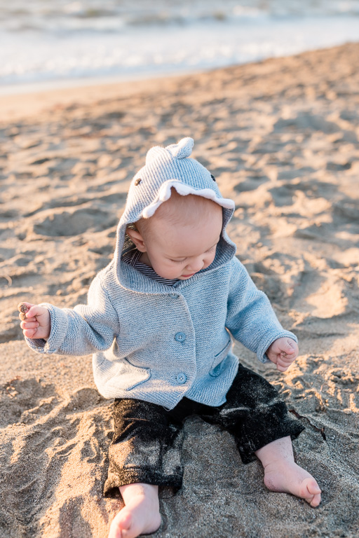 baby portrait on a beach