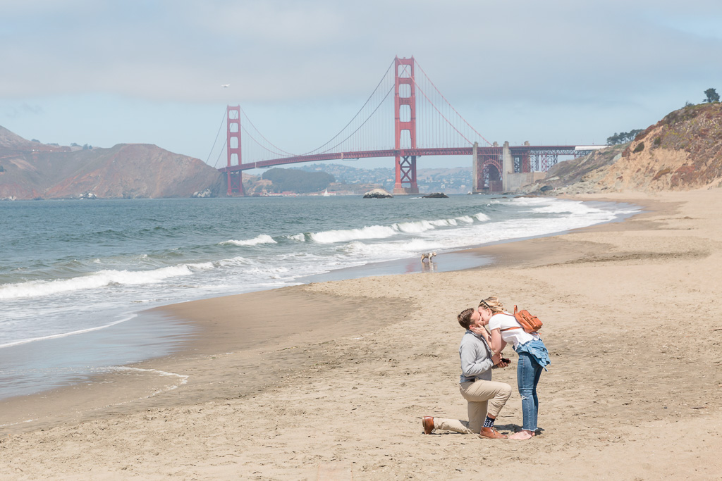 San Francisco beach surprise marriage proposal
