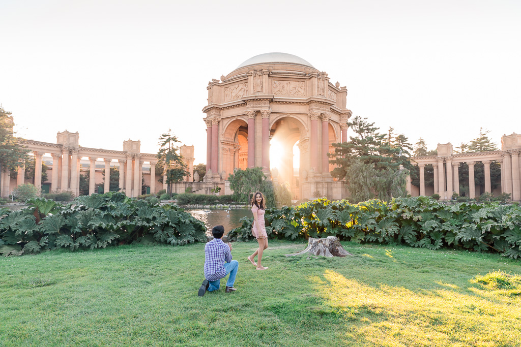 San Francisco iconic surprise proposal location - Palace of Fine Arts