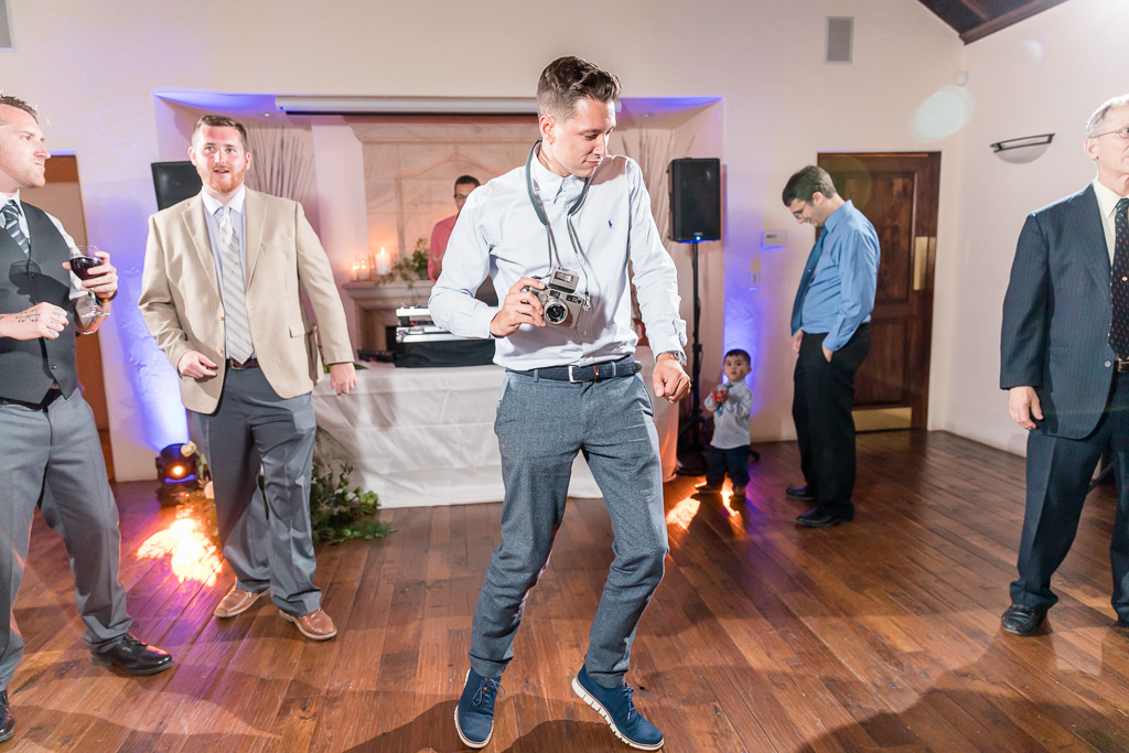 wedding guest showing their dance moves