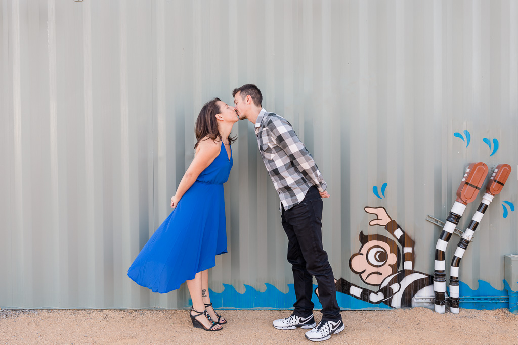 San Francisco cute and funny urban engagement photo