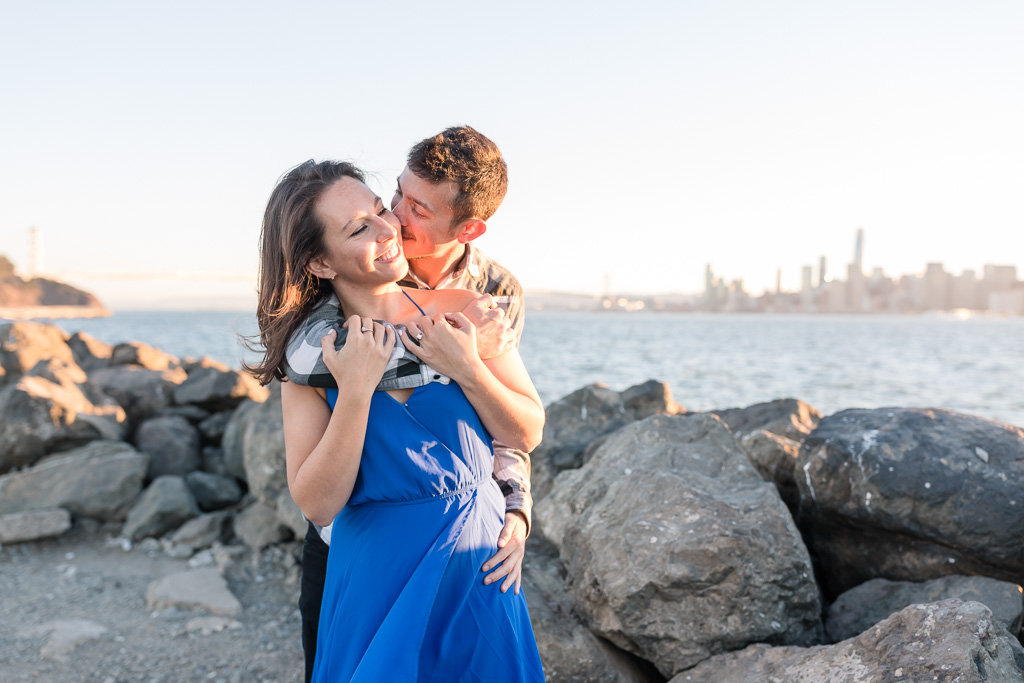 Bay area sun-kissed engagement photo