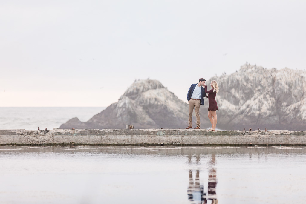 sweet moment when he kissed her on the hand - lands end proposal