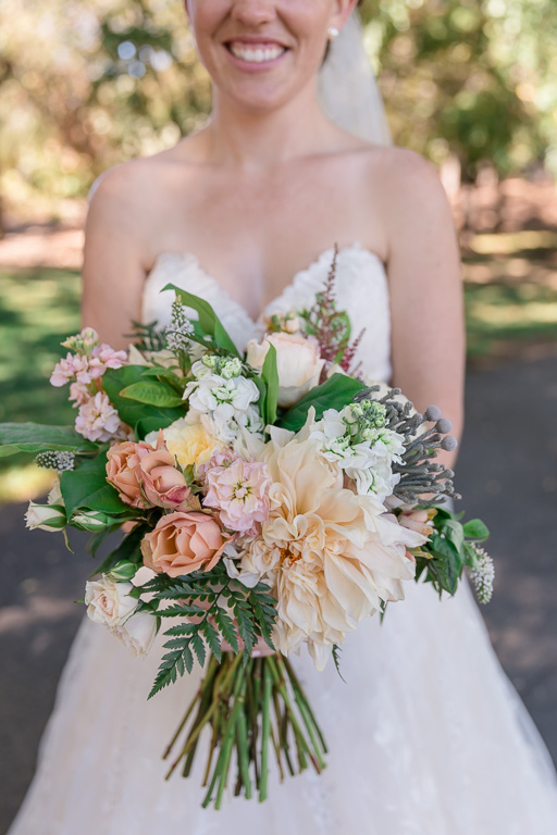 lush pastel color bridal bouquet