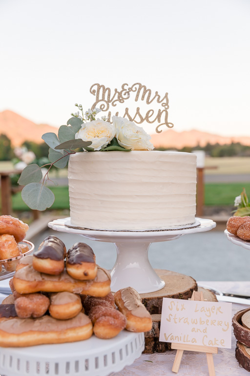 wedding cake and dessert outdoor display