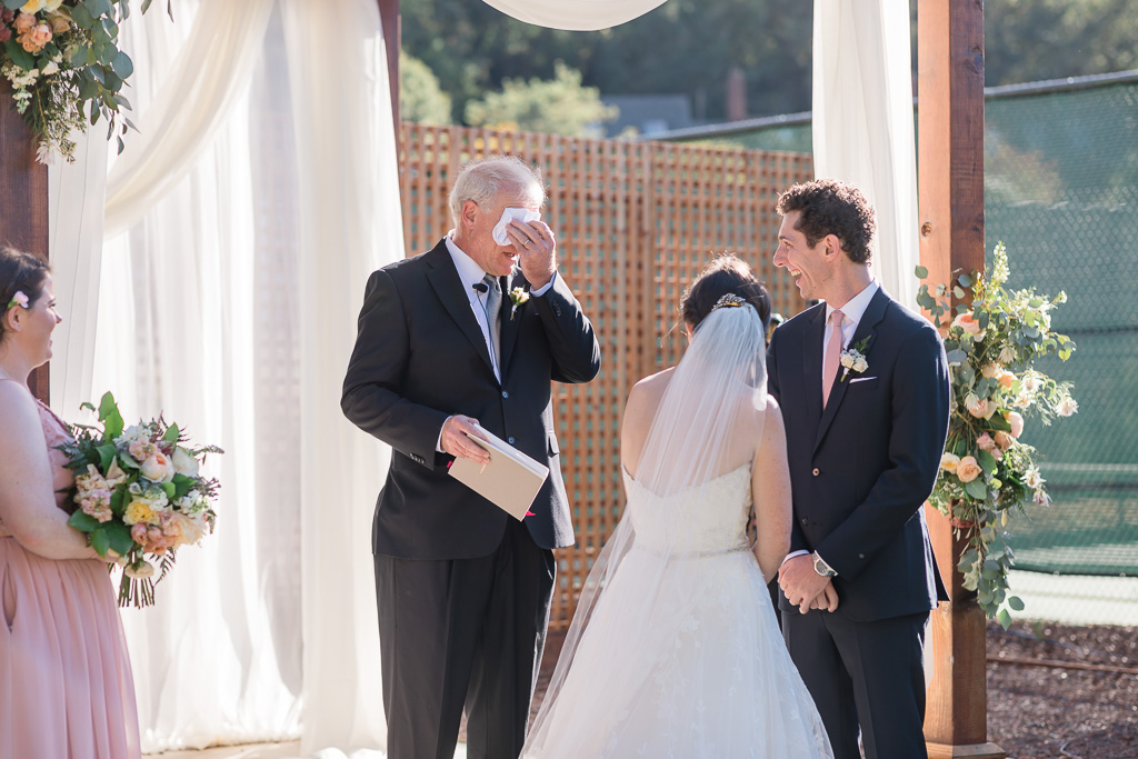 officiant cried during this Santa Rosa outdoor ceremony
