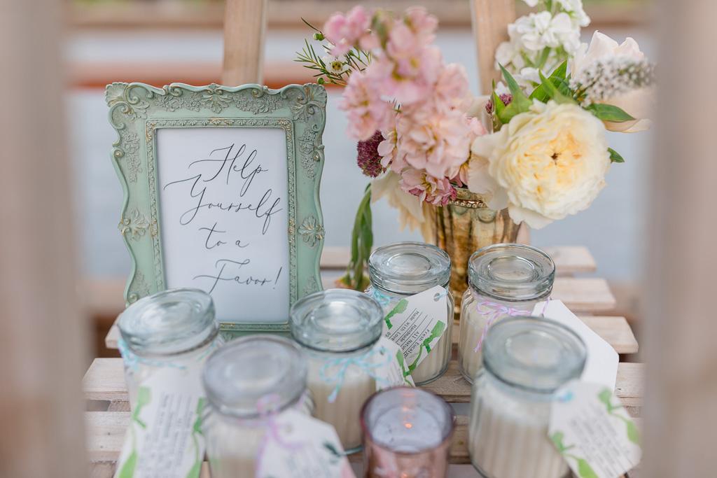 Wild Oak Saddle Club elegant DIY wedding details - scented candles handmade by the bride