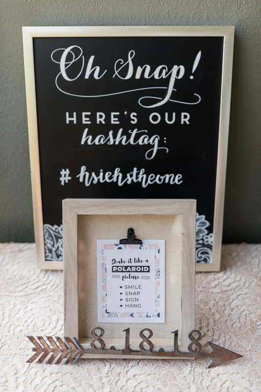 amazing details at a wedding DIY photo booth
